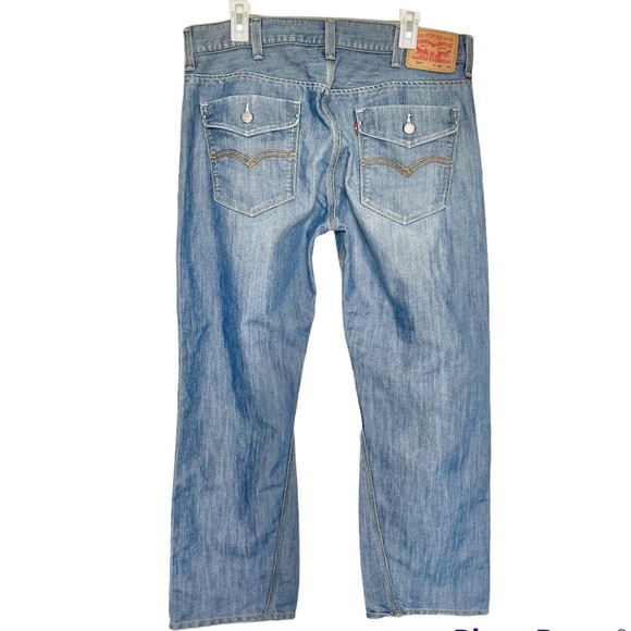 Levi Strauss Mens 514 Straight Blue Jeans Pants Size W38 L30 Normcore Dadcore - Picture 2 of 12